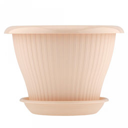 Горшок для цветов пластмассовый "Гамма плюс" 2,9л, д22см, h15,5см, пудровый (Россия)