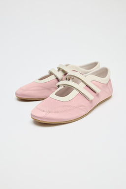 SATIN EFFECT TOPSTITCHED BALLERINAS - Zara фото 5