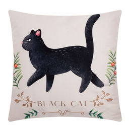 Чехол на подушку Этель Black cat 40х40 см, 100% п/э, велюр