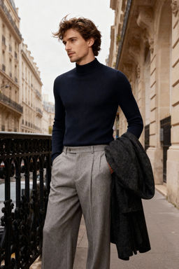 TRENDYOL MAN Ekru Slim Fit Pamuklu Yar?m Bal?kc? Yaka Fitilli Orgu Kazak TMNAW21KZ0568 - Trendyolmilla фото 81