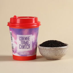 Чай чёрный в бумажном стакане Сон мне только снится, вкус: ваниль-кармель, 20 г.