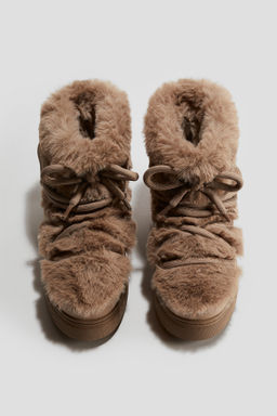 Botas de nieve efecto pelo con forro c?lido - H&m фото 4