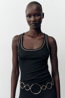 METALLIC THREAD TRIM TOP - Zara фото 2