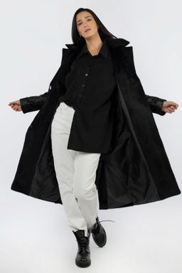 Пальто женское демисезонное (пояс) - El podio фото 3