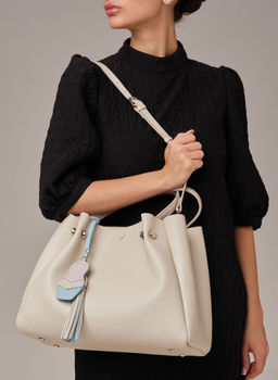 Кожаная сумка Vasilisa DBR 31210 светлый крем  фото 3