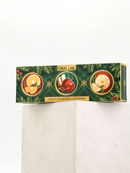 Бомбочки для ванны, аромат: мандарин, яблоко, апельсин, набор 3×100 г, Ural Lab