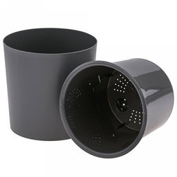 Горшок для цветов пластмассовый Genius 2,5л, д15,7см, h15,6см, дренажная вставка, серый (Россия) - Домашняя мода фото 5