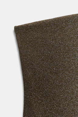 METALLIC THREAD BANDEAU BODYSUIT - Zara фото 7