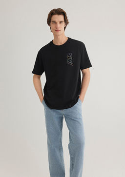 Mavi Logo S?rt Bask?l? Siyah Tisort  фото 2