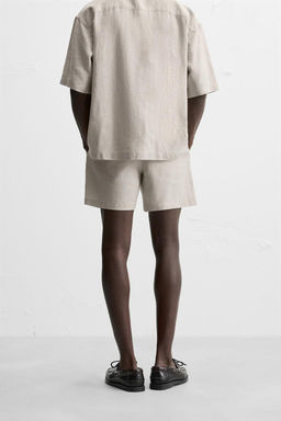 100% LINEN BERMUDA SHORTS - Zara фото 12