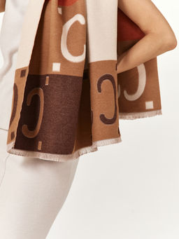 в составе ШЕРСТЬ  и КАШЕМИР Большой, мягкий, теплый  двусторонний палантин - Tantino фото 8