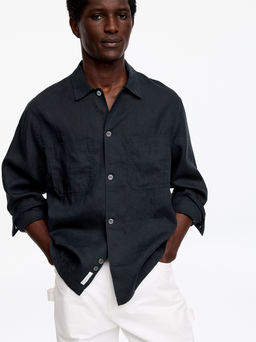 Camisa de lino holgada - H&m фото 2