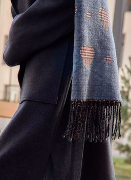 в составе ШЕРСТЬ и КАШЕМИР Большой, мягкий, теплый однотонный двусторонний палантин. - Tantino фото 9