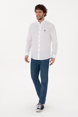 Erkek Beyaz Uzun Kollu Basic G_mlek Sepette S_rpriz _ndirim - U.s. polo assn фото 4