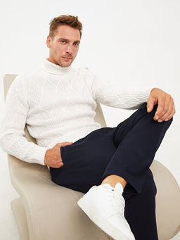 Bal?k?? Yaka Uzun Kollu Erkek Triko Kazak