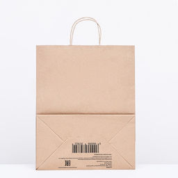 Цена за 25 шт. Пакет бумажный крафт 90 г/м, круглая ручка 32 х 18 х 40 см - Simaland фото 3