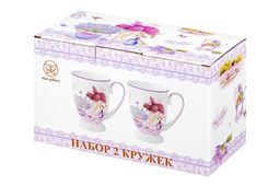 Набор 2 кружек 300 мл 11*8*11 см Лаванда на ножке, NEW BONE CHINA - Elan gallery фото 7