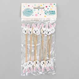 Шпажки Зайка, в наборе 12 штук - Страна карнавалия фото 4