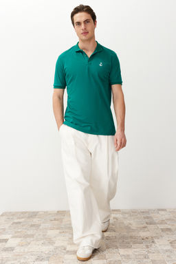 TRENDYOL MAN Tas Regular K?sa Kol Dokulu %100 Pamuk Polo Yaka T-shirt TMNSS23PO00031 - Trendyolmilla фото 21