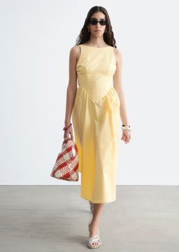 Vestido midi con lazo en la espalda - H&m фото 3