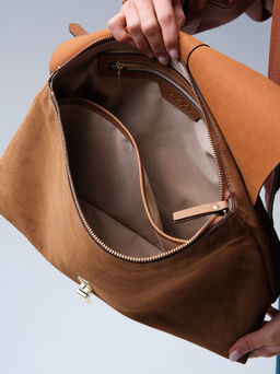 Замшевая сумка сэтчел Colette DBR 31349 светло-коричневый фото 11