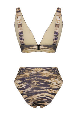 TRENDYOLMILLA Zebra Desenli Ucgen Drapeli Regular Bikini Tak?m? TBESS25BT00027 фото 7