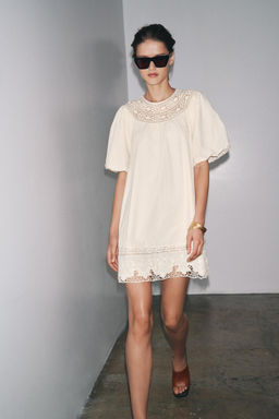 ZW COLLECTION EMBROIDERED SHORT DRESS - Zara фото 9