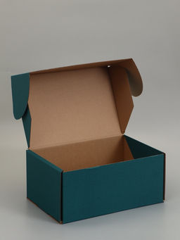 Коробка самосборная "Почтовая", изумрудная, 40 х 27 х 18 см,