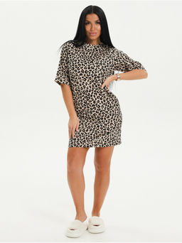 Платье домашнее Леопард Серый женская - София фото 3