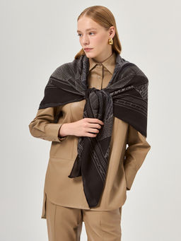 Платок жен. виск+шерсть 130х130 LG33-590-01
