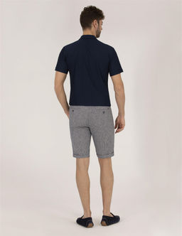 A__k Lacivert Slim Fit Keten Kar___ml_ Beli Lastikli _ort - Pierre cardin фото 4