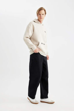 Широкие мешковатые джинсовые брюки с широким узором, нормальной талией и широкими штанинами - Defacto фото 2