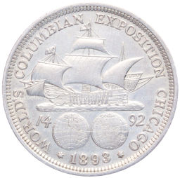 Монета 1/2 доллара 1893 года США Колумбийская выставка в Чикаго