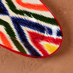 Селедочница Риштанская Керамика Атлас 24см - Шафран фото 3