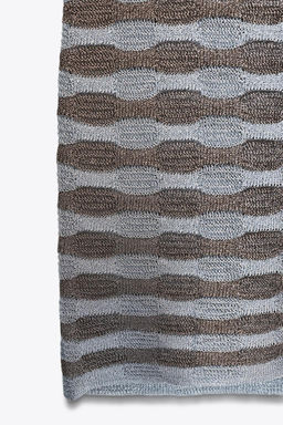 STRIPED METALLIC THREAD DRESS - Zara фото 4