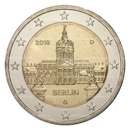 2 евро 2018 года G Германия Федеральные земли Германиия Берлин