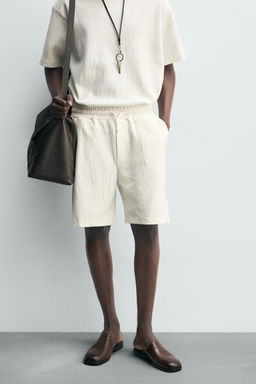 BERMUDA JOGGER ESTRUCTURA / Blanco roto - Zara фото 2