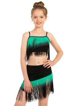 1093-0-0 Юбка для танцев Латина с яркой бахромой - Chersa фото 9