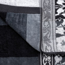 Missoni-3025 Полотенце махровое 50х90см, плотность 375гр/м2, 100% хлопок, велюр, серый (синий), Bolangde (Китай) - Домашняя Мода фото 2