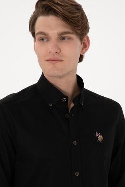 Erkek Siyah Uzun Kollu Basic G_mlek Sepette S_rpriz _ndirim - U.s. polo assn фото 2