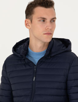 Lacivert Kapi_onlu Baharl_k Mevsimlik Mont