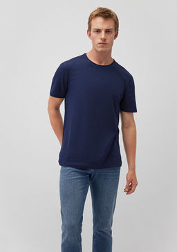 Lacivert Basic Tisort - Mavi фото 2