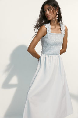Vestido fruncido en popelina - H&m фото 7