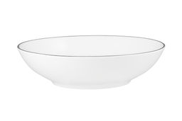 Салатник, 18,5х5 см, фарфор P, белая, с серебристым кантом, White Platinum