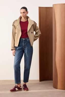 Mavi Yuksek Bel Az Esnek Bilek Boy Mom Jeans TWOSS26JE00109 - Trendyolmilla фото 3