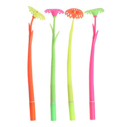 Цена за 12 шт. Ручка цветок, гелевая Цветок, прикол, МИКС