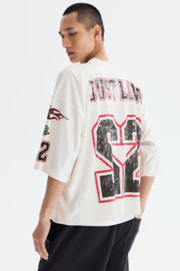 Camiseta de malla estampada Oversized Fit - H&m фото 8