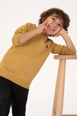 Erkek _ocuk Hardal Basic Sweatshirt Sepette S_rpriz _ndirim - U.s. polo assn фото 5