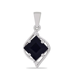 Подвеска, 1 сапфир корунд квадрат 7 мм/1.01 ct, Гликерия