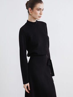 Yar?m Bal?k?? Yaka Kad?n Triko Kazak